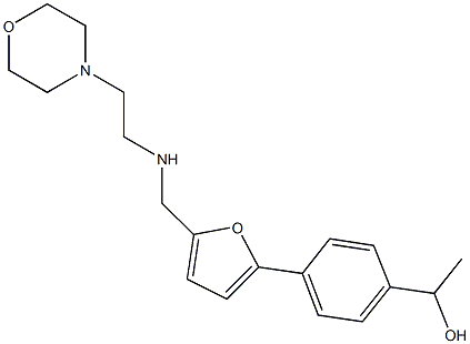 1-{4-[5-({[2-(4-morpholinyl)ethyl]amino}methyl)-2-furyl]phenyl}ethanol 结构式