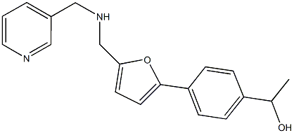 1-[4-(5-{[(3-pyridinylmethyl)amino]methyl}-2-furyl)phenyl]ethanol 结构式