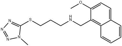 N-[(2-methoxy-1-naphthyl)methyl]-N-{3-[(1-methyl-1H-tetraazol-5-yl)sulfanyl]propyl}amine,892603-95-1,结构式