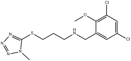 N-(3,5-dichloro-2-methoxybenzyl)-N-{3-[(1-methyl-1H-tetraazol-5-yl)sulfanyl]propyl}amine Structure