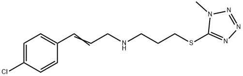 3-(4-chlorophenyl)-N-{3-[(1-methyl-1H-tetraazol-5-yl)sulfanyl]propyl}-2-propen-1-amine,892604-33-0,结构式