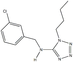 1-butyl-N-(3-chlorobenzyl)-1H-tetraazol-5-amine,892607-06-6,结构式