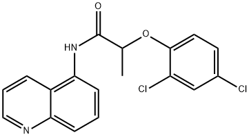 2-(2,4-dichlorophenoxy)-N-(5-quinolinyl)propanamide 化学構造式