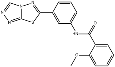 2-methoxy-N-(3-[1,2,4]triazolo[3,4-b][1,3,4]thiadiazol-6-ylphenyl)benzamide Structure