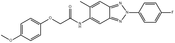 N-[2-(4-fluorophenyl)-6-methyl-2H-1,2,3-benzotriazol-5-yl]-2-(4-methoxyphenoxy)acetamide 结构式