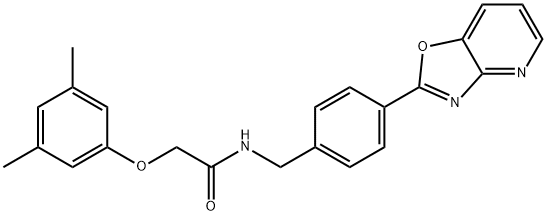 2-(3,5-dimethylphenoxy)-N-(4-[1,3]oxazolo[4,5-b]pyridin-2-ylbenzyl)acetamide|