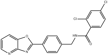 2,4-dichloro-N-(4-[1,3]oxazolo[4,5-b]pyridin-2-ylbenzyl)benzamide Structure