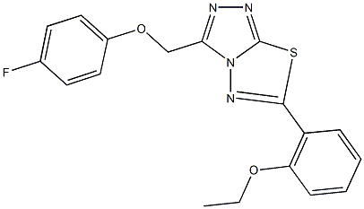 6-(2-ethoxyphenyl)-3-[(4-fluorophenoxy)methyl][1,2,4]triazolo[3,4-b][1,3,4]thiadiazole Structure