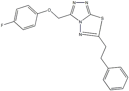 4-fluorophenyl [6-(2-phenylethyl)[1,2,4]triazolo[3,4-b][1,3,4]thiadiazol-3-yl]methyl ether Structure