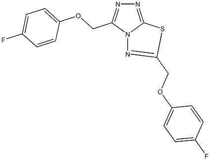 3,6-bis[(4-fluorophenoxy)methyl][1,2,4]triazolo[3,4-b][1,3,4]thiadiazole Structure