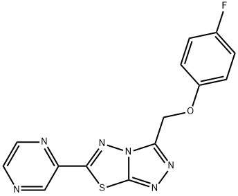 4-fluorophenyl [6-(2-pyrazinyl)[1,2,4]triazolo[3,4-b][1,3,4]thiadiazol-3-yl]methyl ether,892675-41-1,结构式