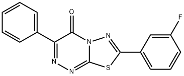 7-(3-fluorophenyl)-3-phenyl-4H-[1,3,4]thiadiazolo[2,3-c][1,2,4]triazin-4-one Structure