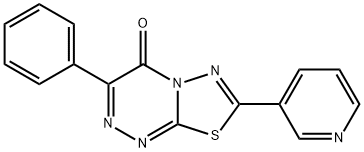 3-phenyl-7-(3-pyridinyl)-4H-[1,3,4]thiadiazolo[2,3-c][1,2,4]triazin-4-one Struktur