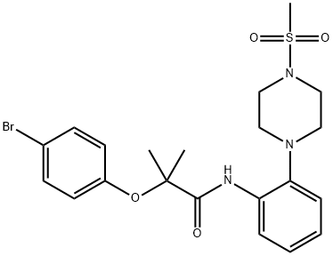 2-(4-bromophenoxy)-2-methyl-N-{2-[4-(methylsulfonyl)-1-piperazinyl]phenyl}propanamide,892676-99-2,结构式