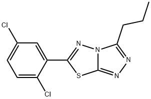 6-(2,5-dichlorophenyl)-3-propyl[1,2,4]triazolo[3,4-b][1,3,4]thiadiazole Struktur