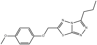 6-[(4-methoxyphenoxy)methyl]-3-propyl[1,2,4]triazolo[3,4-b][1,3,4]thiadiazole 结构式