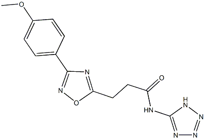 3-[3-(4-methoxyphenyl)-1,2,4-oxadiazol-5-yl]-N-(1H-tetraazol-5-yl)propanamide Structure