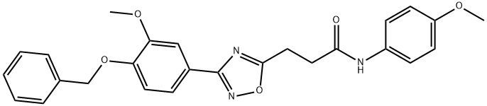 3-{3-[4-(benzyloxy)-3-methoxyphenyl]-1,2,4-oxadiazol-5-yl}-N-(4-methoxyphenyl)propanamide Structure