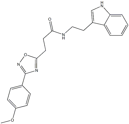 N-[2-(1H-indol-3-yl)ethyl]-3-[3-(4-methoxyphenyl)-1,2,4-oxadiazol-5-yl]propanamide Struktur