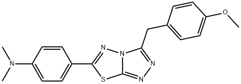 N-{4-[3-(4-methoxybenzyl)[1,2,4]triazolo[3,4-b][1,3,4]thiadiazol-6-yl]phenyl}-N,N-dimethylamine Structure