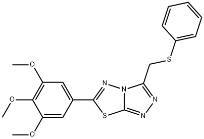 3-[(phenylsulfanyl)methyl]-6-(3,4,5-trimethoxyphenyl)[1,2,4]triazolo[3,4-b][1,3,4]thiadiazole Structure