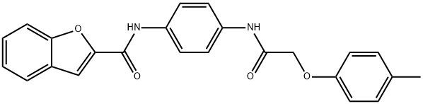 N-(4-{[2-(4-methylphenoxy)acetyl]amino}phenyl)-1-benzofuran-2-carboxamide Struktur