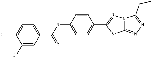 3,4-dichloro-N-[4-(3-ethyl[1,2,4]triazolo[3,4-b][1,3,4]thiadiazol-6-yl)phenyl]benzamide Structure