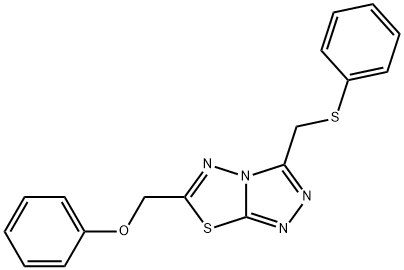phenyl {3-[(phenylsulfanyl)methyl][1,2,4]triazolo[3,4-b][1,3,4]thiadiazol-6-yl}methyl ether|