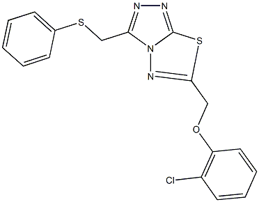 6-[(2-chlorophenoxy)methyl]-3-[(phenylsulfanyl)methyl][1,2,4]triazolo[3,4-b][1,3,4]thiadiazole,892686-27-0,结构式