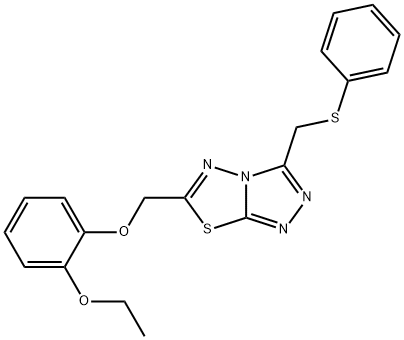 6-[(2-ethoxyphenoxy)methyl]-3-[(phenylsulfanyl)methyl][1,2,4]triazolo[3,4-b][1,3,4]thiadiazole Structure