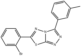 6-(2-bromophenyl)-3-(3-methylphenyl)[1,2,4]triazolo[3,4-b][1,3,4]thiadiazole,892686-65-6,结构式