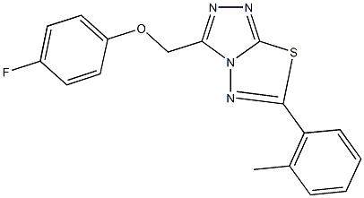 4-fluorophenyl [6-(2-methylphenyl)[1,2,4]triazolo[3,4-b][1,3,4]thiadiazol-3-yl]methyl ether Structure