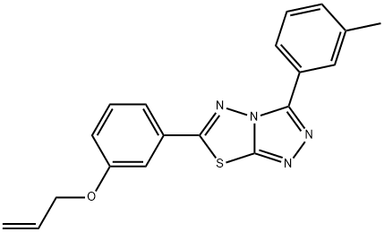 allyl 3-[3-(3-methylphenyl)[1,2,4]triazolo[3,4-b][1,3,4]thiadiazol-6-yl]phenyl ether Structure