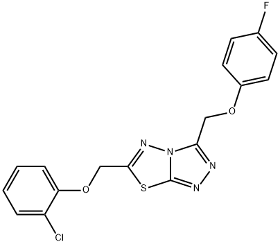 6-[(2-chlorophenoxy)methyl]-3-[(4-fluorophenoxy)methyl][1,2,4]triazolo[3,4-b][1,3,4]thiadiazole Structure