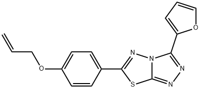 allyl 4-[3-(2-furyl)[1,2,4]triazolo[3,4-b][1,3,4]thiadiazol-6-yl]phenyl ether 化学構造式