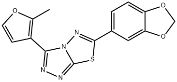 6-(1,3-benzodioxol-5-yl)-3-(2-methyl-3-furyl)[1,2,4]triazolo[3,4-b][1,3,4]thiadiazole|