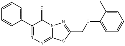 7-[(2-methylphenoxy)methyl]-3-phenyl-4H-[1,3,4]thiadiazolo[2,3-c][1,2,4]triazin-4-one,892688-44-7,结构式