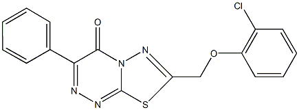 7-[(2-chlorophenoxy)methyl]-3-phenyl-4H-[1,3,4]thiadiazolo[2,3-c][1,2,4]triazin-4-one Structure