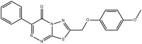 7-[(4-methoxyphenoxy)methyl]-3-phenyl-4H-[1,3,4]thiadiazolo[2,3-c][1,2,4]triazin-4-one Structure