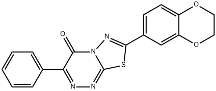 7-(2,3-dihydro-1,4-benzodioxin-6-yl)-3-phenyl-4H-[1,3,4]thiadiazolo[2,3-c][1,2,4]triazin-4-one 结构式