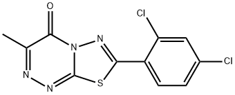 7-(2,4-dichlorophenyl)-3-methyl-4H-[1,3,4]thiadiazolo[2,3-c][1,2,4]triazin-4-one 化学構造式