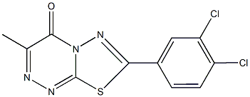 7-(3,4-dichlorophenyl)-3-methyl-4H-[1,3,4]thiadiazolo[2,3-c][1,2,4]triazin-4-one 化学構造式