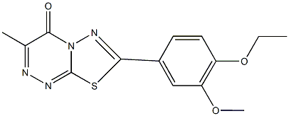 7-(4-ethoxy-3-methoxyphenyl)-3-methyl-4H-[1,3,4]thiadiazolo[2,3-c][1,2,4]triazin-4-one Struktur