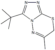 3-tert-butyl-6-methyl-7H-[1,2,4]triazolo[3,4-b][1,3,4]thiadiazine Struktur