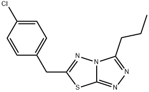6-(4-chlorobenzyl)-3-propyl[1,2,4]triazolo[3,4-b][1,3,4]thiadiazole Struktur