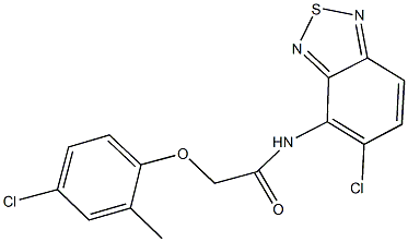 N-(5-chloro-2,1,3-benzothiadiazol-4-yl)-2-(4-chloro-2-methylphenoxy)acetamide,893055-00-0,结构式
