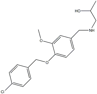 1-({4-[(4-chlorobenzyl)oxy]-3-methoxybenzyl}amino)-2-propanol 结构式