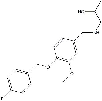 1-({4-[(4-fluorobenzyl)oxy]-3-methoxybenzyl}amino)-2-propanol,893572-14-0,结构式