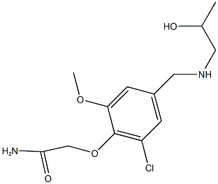 2-(2-chloro-4-{[(2-hydroxypropyl)amino]methyl}-6-methoxyphenoxy)acetamide Structure