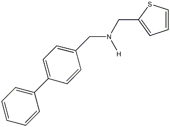 N-([1,1'-biphenyl]-4-ylmethyl)-N-(2-thienylmethyl)amine Structure